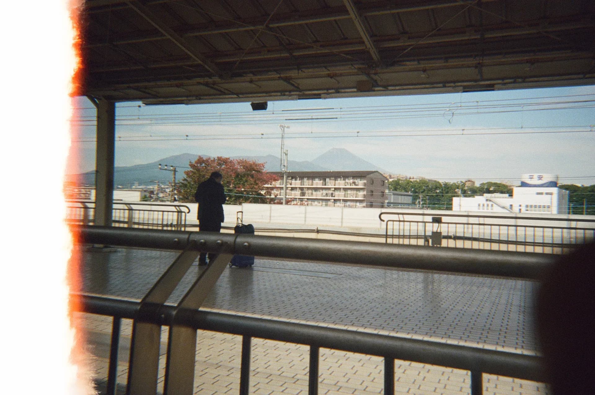 waiting for the train